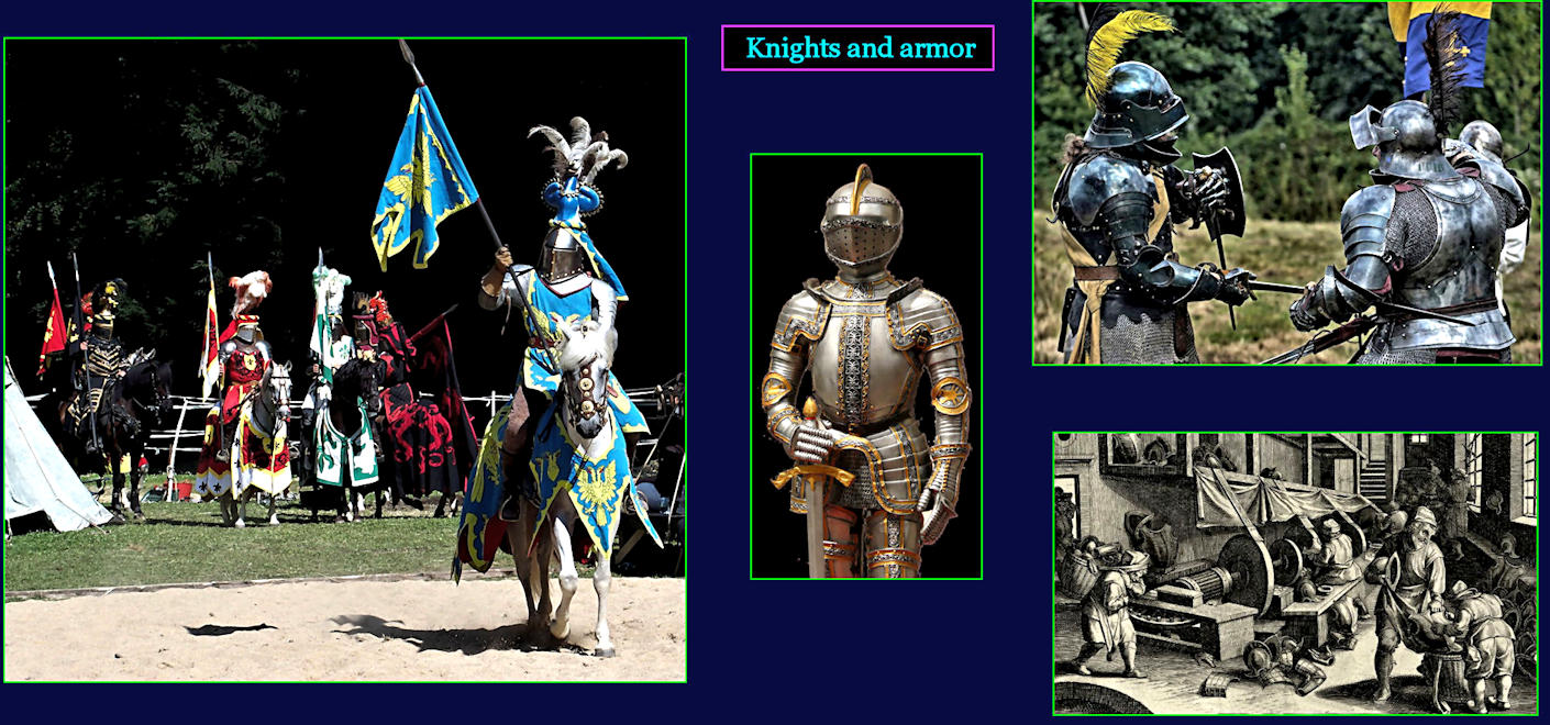Medieval knights and armor